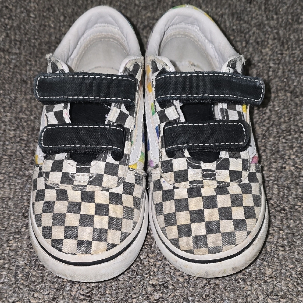 Vans Black and White Checkerboard Slip-On Sneakers